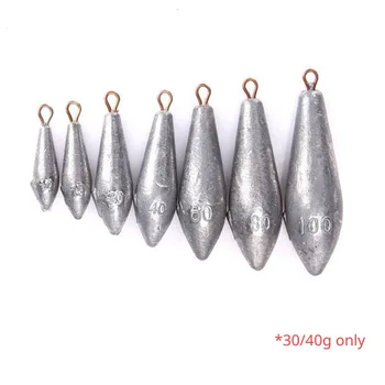 5Vnt Žvejybos priedai 30/40g gluosnio lapų tipas su svarstyklėmis stiprus švino kriauklė su žiedine ilga juostele Pėdų gramo kriauklės