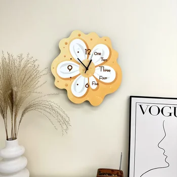 Creative Fashion Wall Clock Modern Minimalist Home Living Room Clock Mute and Punch-free asmenybės laikrodžio dekoravimas