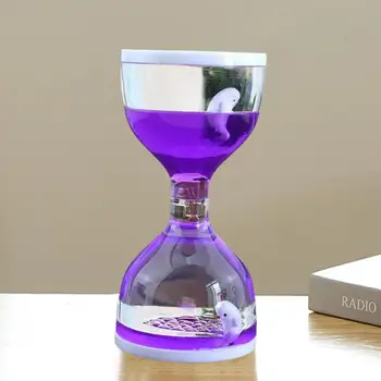 Praktiškas aliejus Smėlio laikrodis Dekoratyvinis akrilo apvalkalas Burbulų laikmatis Darbalaukis Gražus juokingas skysčių laikmatis