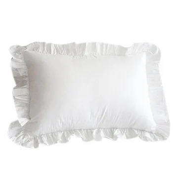 100% medvilninis raukinių pagalvės užvalkalas rauktas pagalvės užvalkalas Baltas pagalvės užvalkalas