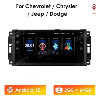 2G+64G Android10 Car GPS Multimedia Navi For Jeep Commander Cherokee Chevrolet Wrangler Dodge Chrysler Autoradio 2din Stereo BT