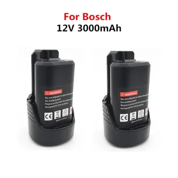 1/2/5vnt BAT411 elektrinių įrankių akumuliatorius Bosch 10.8V 3000mAh Li-ion gręžtuvas 2 607 336 013, 2 607 336 014 2 607 336 333 12V 3.0Ah