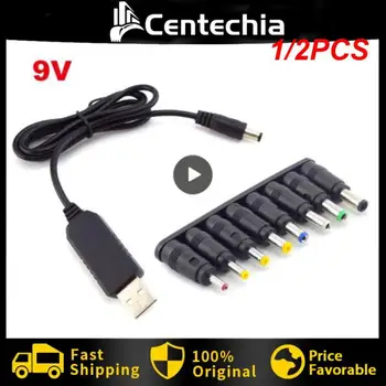 1/2PCS 0.8m USB 2.0 A tipo vyriško ir nuolatinės srovės kištuko maitinimo jungtis mažiems elektronikos įrenginiams USB prailginimo kabelis 5.5 * 2.1mm 5.5 * 2.5mm