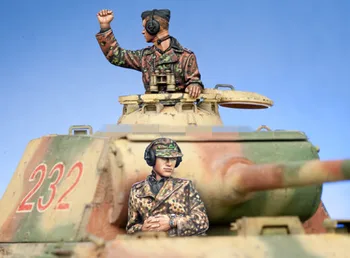 1/35 Dervos figūrinių modelių rinkiniai Istorinis karinis Panzer vado rinkinys Nesurinktas nedažytas