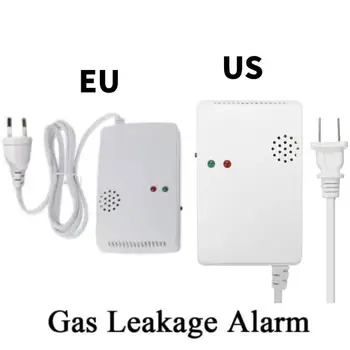 1-5PCS Gamtinėms dujoms jautrus detektorius Signalizacija nepriklausomas dujų jutiklis ES / JAV kištukas Natūralus apsinuodijimas Dujų nuotėkio detektorius Namų saugumas