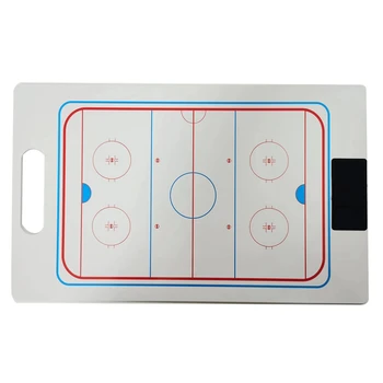 1 PCS PVC Ice Hockey Puck treniruotės Rungtynių koučingo iškarpinė Nešiojama ledo ritulio strategijos lenta Trenerio įranga