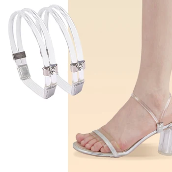 1 Pora Moterys Anti-Loose High Heels Elastic Shoe Strap Belt Reguliuojamas be kaklaraiščio Tingus batų raištelių sagties aksesuaras