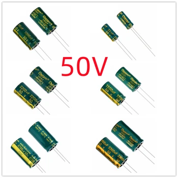 10/50/100 vnt./Lot 50V 100uF DIP Aukšto dažnio aliuminio elektrolitinis kondensatorius