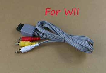 10PCS 1.8m garso vaizdo AV kabelinis žaidimas Composite 3 RCA vaizdo įrašas paauksuotas kabelio laido laidas pagrindinis 480p skirtas Nintend Wii WIIU konsolei