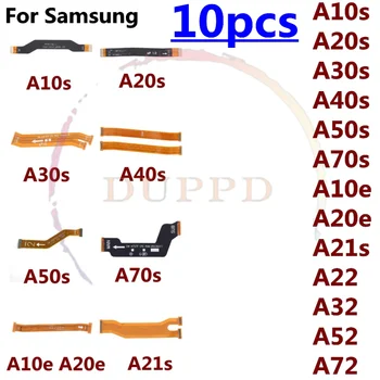 10X Samsung A21s A10e A20e A22 A32 A52 A72 5G A10s A20s A30s A40s A50s A70s Pagrindinės plokštės jungtis LCD Flex kabelis