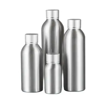 120ml Aliuminio metalo buteliukas su sidabro aukso dangteliu veido dažų losjonui emulsijos serumo pagrindas kūno šveitimas odos priežiūros pakuotė