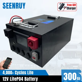 12V 300Ah LiFePO4 baterija su aktyviu išlyginamuoju 