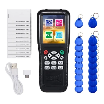 1Nustatykite ABS NFC intelektualiųjų kortelių skaitytuvo rašytoją RFID kopijuoklis anglų kalba Icopy X100 NFC ID IC skaitytuvas