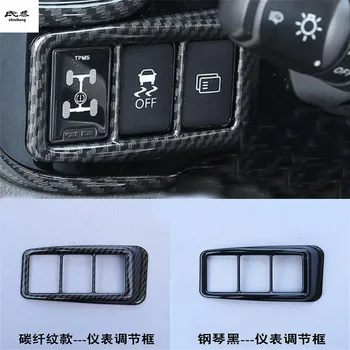 1PC ABS anglies pluošto grūdų priekinių žibintų reguliavimo jungiklio apdailos dangtelis 2013-2018 m. Mitsubishi OUTLANDER