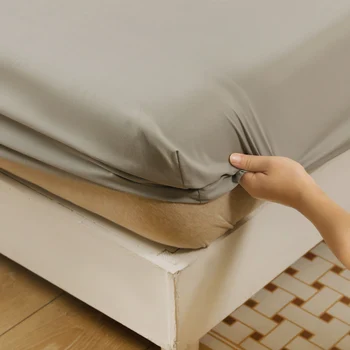 1pc Paprasta prigludusi patalynė Šlifuotas lovos užvalkalas Elastingas prigludęs lakštas постельное белье Paprasto stiliaus čiužinio užvalkalas (be pagalvės užvalkalo)