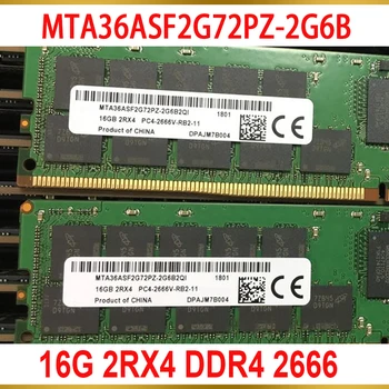 1Pcs Serverio atmintis MT RAM 16GB 16G 2RX4 DDR4 2666 PC4-2666V-RB2 MTA36ASF2G72PZ-2G6B 