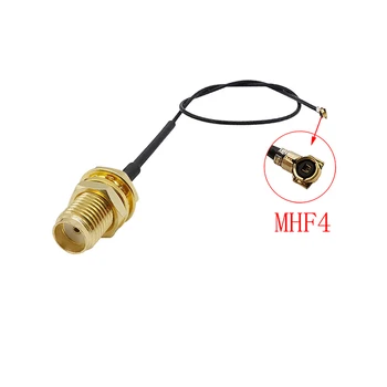 1Pcs SMA Female to MHF4 IPEX4 U.FL IPX RF kištukas Pigtail 0.81 mm kabelio jungtis M.2 NGFF sąsaja WiFi antena