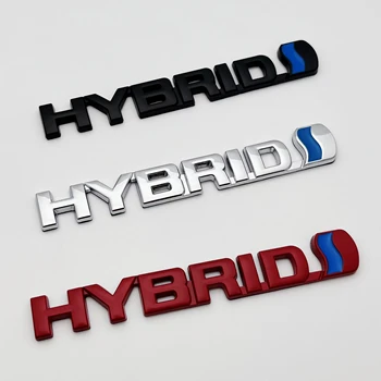 1vnt 3D metalinis hibridinis logotipas HEV automobilio lipdukai automobilio sparno sparno galinės bagažinės emblemos ženklelis lipdukas Camry Corolla Yaris RAV4 Avalon FS