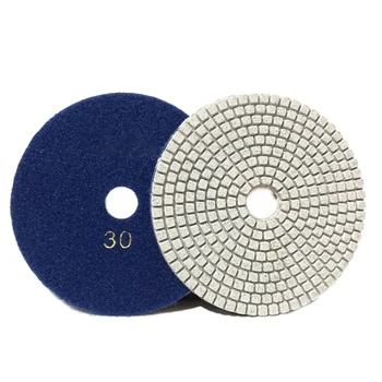 1vnt 5 colių 125mm sausos / šlapios deimantinės poliravimo pagalvėlės Lankstūs šlifavimo diskai granito perėjimo įrankiui Betoninių grindų restauravimas