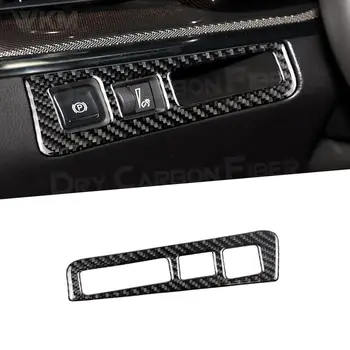 1vnt Anglies pluošto elektroninio rankinio stabdžio mygtuko apdailos dangtelio automobilio aksesuarai Salonas Automobilio dekoras Automobilio apdaila Cadillac XT5 2016-2019