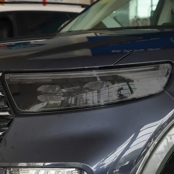 2 dalių Automobilio priekinių žibintų apsauginė plėvelė Priekinis žibintas Skaidrus rūkytas juodas TPU lipdukas Ford Explorer 2020-On U625 priedams