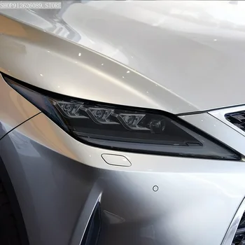2 vnt Automobilio priekinių žibintų apsauginė plėvelė Rūkyta juodo atspalvio plėvelė Vinilo skaidri TPU lipdukas, skirtas Lexus RX 2020 2021 RX350 RX450h