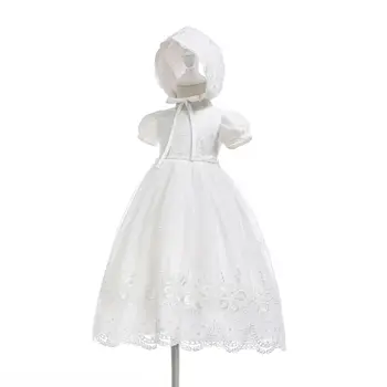 2022 Naujas atvykimas Baby Girl Christening Suknelė Krikšto chalatai 1 metų gimtadienio apranga Princesės vestuvių vakarėlis Oficialios suknelės L257