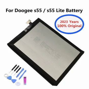 2023 metai 5500mAh S55 originali baterija Doogee s55 / s55 lite s55lite Aukštos kokybės mobilusis telefonas Batterie Bateria Batterij