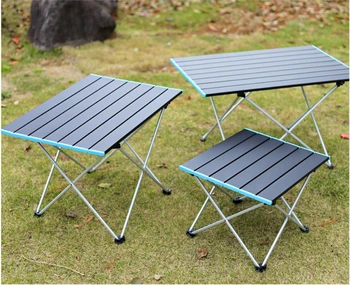 2023 Naujas lauko aliuminio lydinio sulankstomas stalas Camping Nešiojamas daugiafunkcinis itin lengvas mini pikniko stalas
