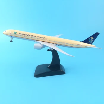 20cm Metalinis lėktuvas Modelis Saudi Arabian Airlines Boeing 777 Lėktuvo modelis w Stand Aircraft skriemulio važiuoklė Rinkti dovanas ŽAISLAI