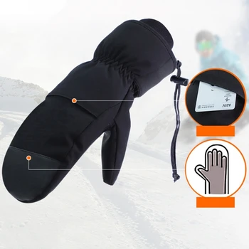 25UC slidinėjimo pirštinės Neperšlampami jutikliniai ekranai snieglenčių pirštinės,šiltos žieminės sniego pirštinės šaltam orui,tinka tiek vyrams, tiek moterims
