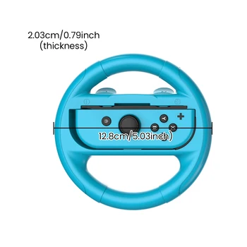 2Pcs Kairės dešinės žaidimo vairo valdiklio rankenos laikiklis Rankena JoyCon valdiklio žaidimų pultas Nintendo Switch OLED priedams