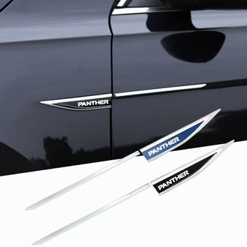 2X Automobilio kėbulo sparno šoninė metalinė chromo cinko lydinio peilio šoninė emblema 3D lipdukas ISUZU PANTHER automobilio stiliaus priedams