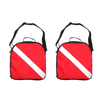 2X nešiojamas patvarus nailono nardymo vėliavos nardymo apsauginis reguliatorius krepšys su užtrauktuku