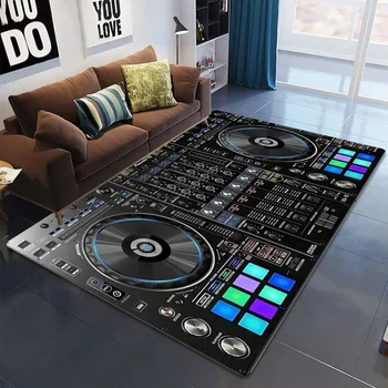 3D DJ muzika Ekranas Klaviatūros plotas Kilimėlis,Kiliminis kilimėlis svetainei Miegamojo sofa Durų kilimėlio dekoravimas,Vaikų žaidimas Neslidus grindų kilimėlis Dovana