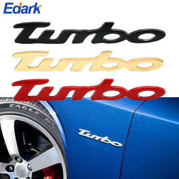 3D Emblema TURBO METAL GRILL Galinės bagažinės automobilio ženklelis Automobilio lipdukas Audi BMW Ford Focus VW Skoda Seat Peugeot Lada Renault Hyundai