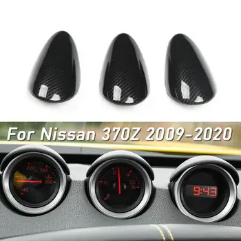 3vnt automobilio ABS anglies pluošto modelio salono matuoklio dangtelio apdaila Nissan 370Z 2009-2020 vidiniams priedams