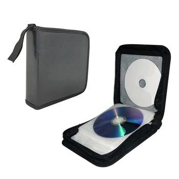 40 Disko talpa Nešiojamas DVD CD dėklas automobilio laikmenai Laikymo krepšys Audinys Kvadratinis mini CD krepšys DVD plastikinių diskų laikymo dėžutė