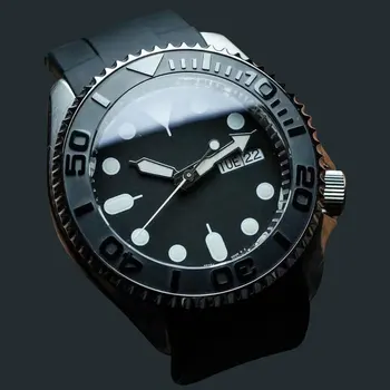 41mm NH36 dėklas Skx 007 Išgaubtas stiklas Safyro laikrodžio dėklas Individualus logotipas 