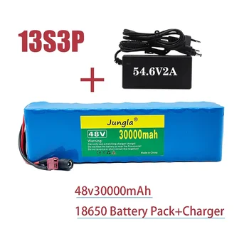 48v ličio jonų baterija 48v 30Ah 1000w 13S3P ličio jonų baterijų paketas skirtas 54.6v El. dviratis Elektrinis dviratis Paspirtukas su BMS+įkrovikliu