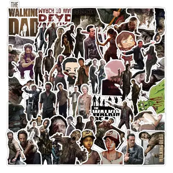 50pcs Amerikos televizijos serialas The Walking Dead Vaikų graffiti Bagažo šalmas Kompiuteris Vandens taurė Neperšlampami lipdukai