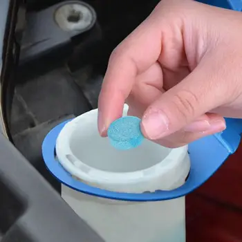 5PCS Mėlynas automobilio langų valymas Plovimas Super koncentruota valytuvų tabletė Putojančios tabletės dėmių valiklis Automobilio valymo detalizavimo įrankis