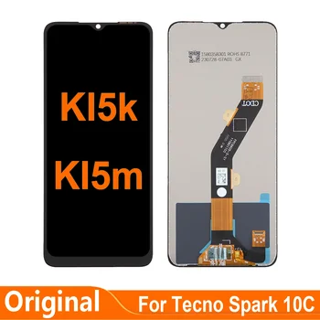 6.6'' Originalas Tecno Spark 10C KI5k KI5m LCD ekrano jutiklinio ekrano skaitmeninimo surinkimo dalims