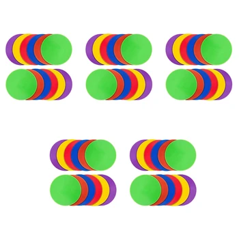 60vnt spalvotas taškinis žymeklis neslystantys judrumo žymekliai plokšti kūgiai taškai futbolo krepšinio treniruotėms Šokių praktika