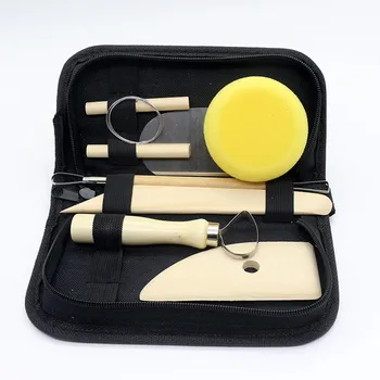 8 gabalų rinkinys Molio keramika Liejimo įrankiai Medžio peilis Keramikos įrankis Praktiškas