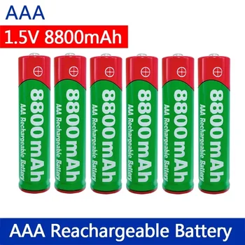 AAA baterija 1.5V įkraunama AAA baterija 8800mAh AAA 1.5V Nauja šarminė įkraunama baterija, skirta ilgam LED šviesos žaislo MP3 tarnavimo laikui