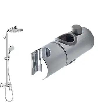ABS plastikinis dušo bėgio strypo laikiklis Reguliuojamas rankinis dušo laikiklis Baras 360 laipsnių pasukamas laikiklis Vonios kambario priedai