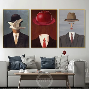 Abstraktūs portretiniai plakatai ir spaudiniai Vintažinis raudonas obuolys Be veido žmogaus drobės paveikslai Sienų menas Paveikslas Svetainės namų dekoravimas