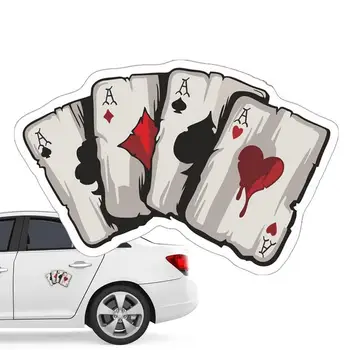 Ace automobilio lipdukas Neperšlampamas pokerio kortelės lipnus lipdukas automobilio įbrėžimų blokui Dangtelis Automobilio išorės apdaila Automobilio durų kėbulo buferis