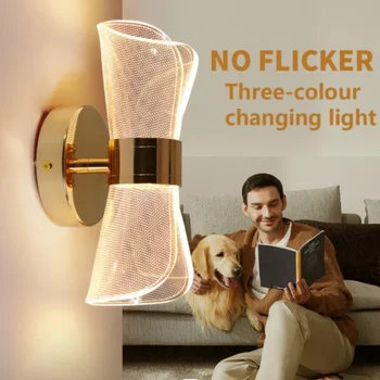 Akriliniai LED sieniniai šviestuvai Vidaus namų lovos svetainės dekoravimo šviestuvas
